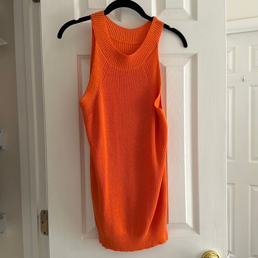Bright Orange Knitted Tank